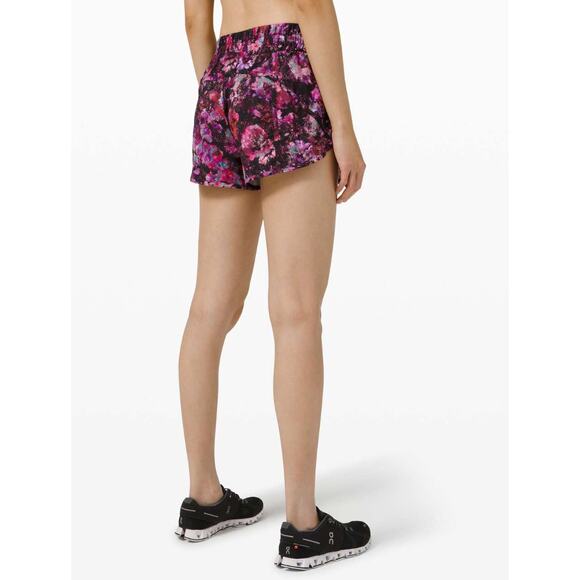 Lululemon Tracker Short V *4" Fluoro Floral Multi Women's 4 - Picture 3 of 9